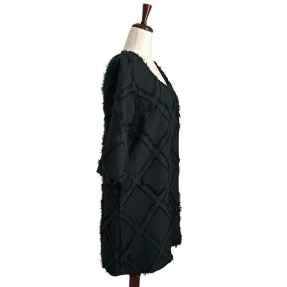 Ottod'ame Edie Sedgwick Green Diamond Fuzzy Frill Dress Made in Italy Size 10 - Picture 11 of 15